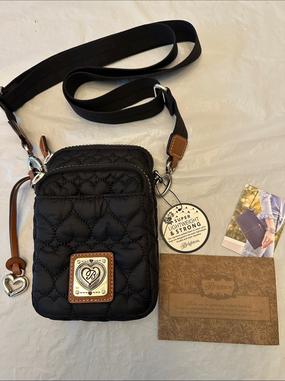 Brighton Black Quilted Kora Mini Utility Bag